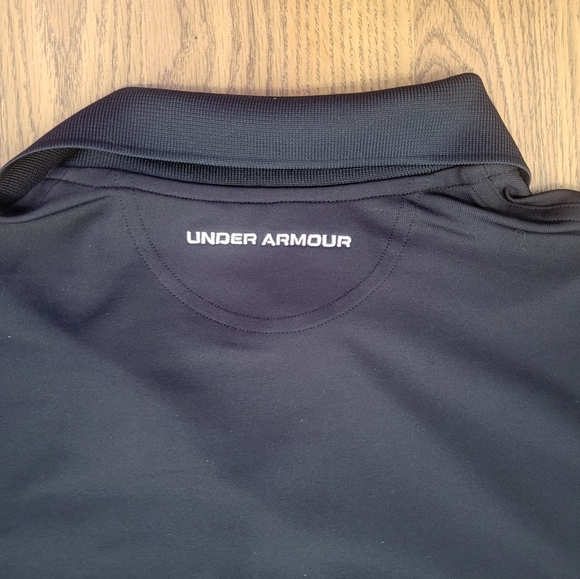 Under Armour Men's Large HeatGear Loose Fit Black Polo Shirt B75 - Picture 5 of 7